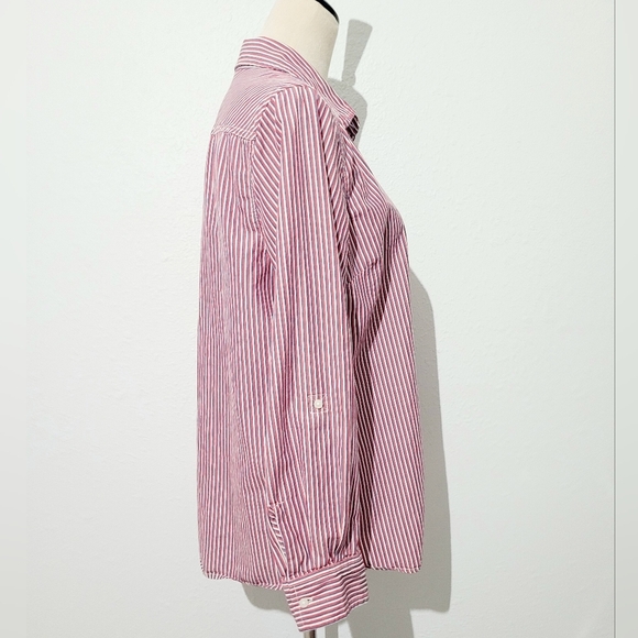 Tommy Hilfiger Women's Striped 100% Cotton Tunic Shirt Size Large Classic Design - Picture 3 of 11